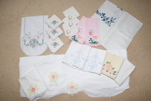 Embroidered Linens - Including Pillowcases & Sheets