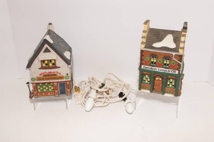 Department 56 Dickens Village Series Buildings  Faversham Lamps & Oil  Morston Steaks and Kidney Pie