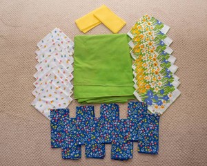 Coordinating Green & Yellow Table Linen Collection