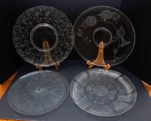 Glass Serving Platters  Set of 4