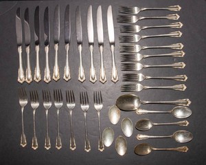 Carillon Lunt Sterling Silver Flatware Set with Case