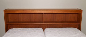 Scandinavian Teak King Size Headboard with Lights