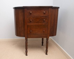 Vintage Sewing Table with Contents