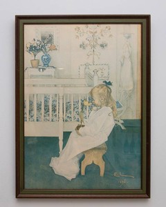 Carl Larsson Lisbeth med gul tulpan Artwork