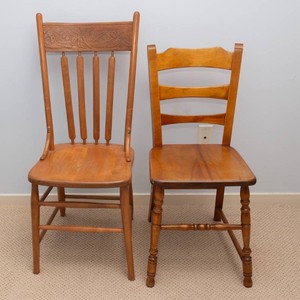 Vintage Wooden Chairs  Set of 2