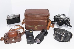 Vintage Camera Collection  Canon AE-1, Voigtlnder, Vivitar & Accessories
