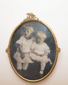 Antique Oval Frame Photograph