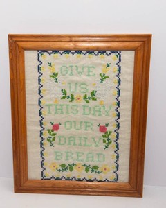 Framed Cross-Stitch Artwork