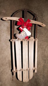 Vintage Christmas Toboggan