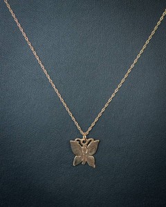14K Gold Butterfly Necklace