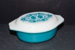 Pyrex Blue Horizon Cinderella Covered Casserole