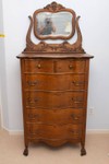 Antique Dresser with Original Mirror & Key