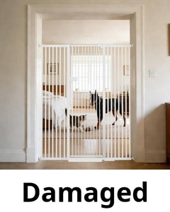 $190 Lumizone Extra Tall Cat Gate 61 High, White