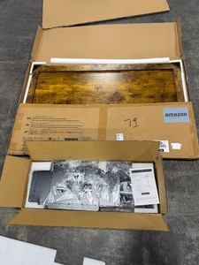 48 x 30 Rustic Wooden Electric Standing Desk Set