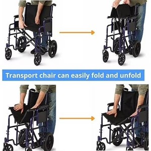 $269 Medline Heavy Duty Transport Chair, 500 lbs