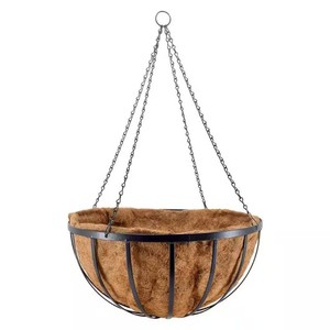 $295 Solstice 24 in. Black Metal Coconut Basket (P