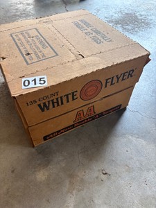 unopened box of clay pigeons