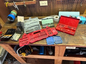 Assortment of bits and drill bits