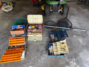 Assortment of fishing gear