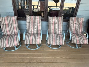 4 padded patio chars