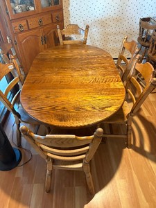 Dining room table with flip in leaf