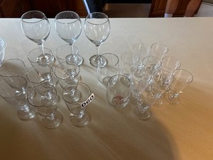 Variety of stemware