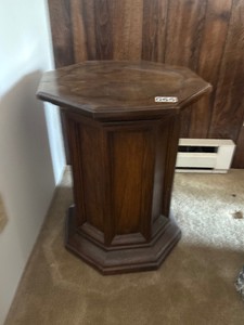 Solid base side table