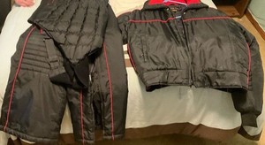 Vintage Yamaha sledding jacket and bibs