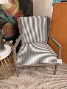 York Upholstered Striped Accent Chair w Wood Frame  $749 MSRP