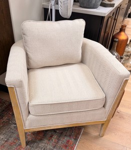 Revelation by Uttermost Designer Accent Chair  Wood Frame & Neutral Upholstery