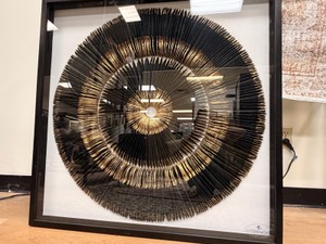 Uttermost Sandara Black & Gold Shadow Box Wall Art 40 x 40 - MSRP $598