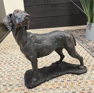 Uttermost Black Dog Figurine Sculpture  Decorative Standing Hound Statue  Item 15667B