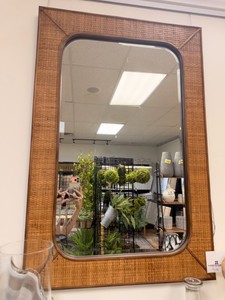 Uttermost Tahiti Rattan Wall Mirror  Natural Woven Frame Decorative Mirror - MSRP Approx. - $300