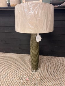 Uttermost Achilleus Ceramic Table Lamp with Linen Drum Shade  Model 28277