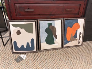 Uttermost Oblique Orchestra Framed Canvas Wall Art Set of 3  Model R95111