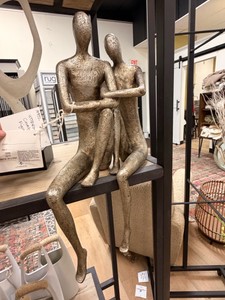 Uttermost Courtship Figurine  Antique Nickel Modern Couple Sculpture