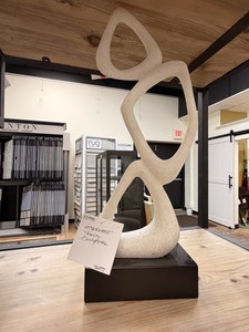 Uttermost Trinity Sculpture  Modern Abstract Stone Sculpture on Black Base MSRP Approx. $327.00