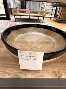 Uttermost Rastia Decorative Bowl  Modern Faux Stone Centerpiece Bowl