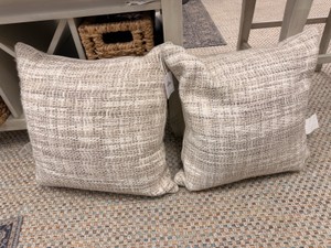 Villa by Classic Home Desert Ivory 22 x 22 Woven Throw Pillows  Set of 2
