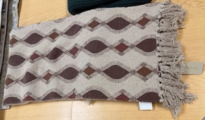 Bloomingville Woven Geometric Fringe Throw Blanket  50 x 60