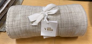 Villa by Classic Home Sonora Natural Woven Throw Blanket  50 x 70