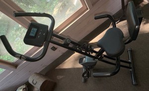 Crane SP-201 Folding Exercise Bike with LCD Display &amp Adjustable Resistance  Works - Turns On.
