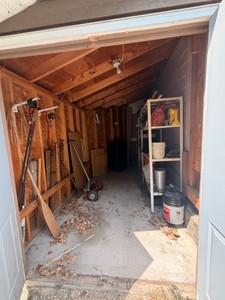 Large Shed Cleanout Lot  Yard Tools, Shelving Contents, Buckets, Cooler, Landscaping Supplies & Miscellaneous