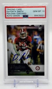 Devonta Smith PSA Auto Grade 10 Rookie Football Card No. 84
