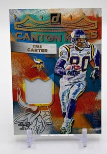 Cris Carter 2022 Donruss Canton Kings Patch 4349 Minnesota Vikings Football Card No. CK-12