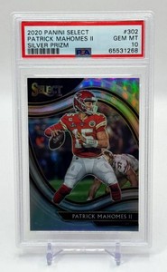 Patrick Mahomes PSA 10 2020 Select Field Level Silver Prizm Football Card No. 302
