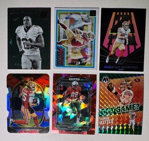 San Francisco 49ers 6-Card Superstar Parallel Football Card Lot