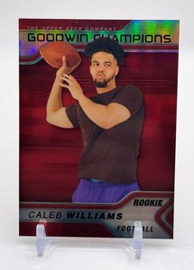 Caleb Williams 2023 Upper Deck Goodwin Champions Rainbow Red Rookie Football Card No. P40
