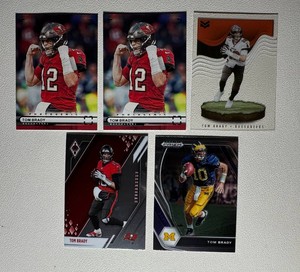 Tom Brady 5-Card Football Card Lot
