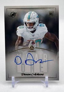 Devon Achane 2023 Luminance Year One Auto Rookie Football Card No. Y1ACH